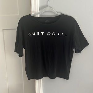 Black nike crop top size s
